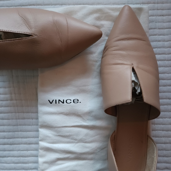 Vince Tan Leather Flats - Picture 3 of 12